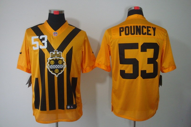 Men 2025 Pittsburgh Steelers #53 Pouncey yellow Nike Limited NFL Jersey